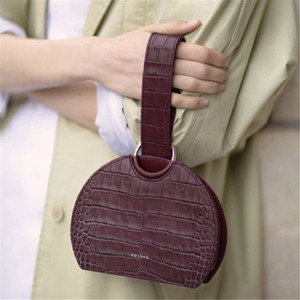 Pochette décontractée en demi-cercle Fourre-tout et sacs à main en cuir PU à poignée supérieure - Product Image 2