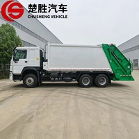 Camion à ordures compacteur hydraulique HOWO 6x4 371HP avec benne de chargement arrière pour l'assainissement municipal