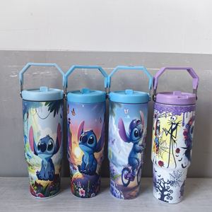 Vaso Térmico Acrílico de Alta Calidad de 40 oz con Diseño de Demon Hunter de Kpop para Penple, Vaso Reutilizable Portátil para Exteriores con Asa y Pajita - Product Image 6