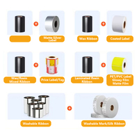 Ruban de cire à prix d'usine 45*300m 60*300m 90*300m pour étiquettes de produits, étiquettes de codes-barres, étiquettes d'entrepôt – Durable et résistant à l'usure