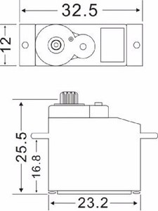 <span class=keywords><strong>Mini</strong></span> Servo Analógico de Metal de 12g ES08MA para Modelos RC de Autos, Barcos, Helicópteros, Aviones, Robots RC EMAX ES08MAII - Product Image 4