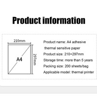 Offre Spéciale – Imprimante Thermique Portable A4 Bluetooth Étanche avec Autocollants Adhésifs pour Téléphones Portables et Ordinateurs