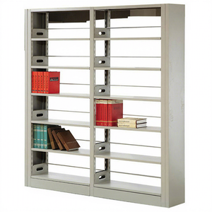 Heavy Duty Single Side Iron Storage Modern <b>Bookcase</b> 6-Shelf Metal Adjustable Height Freestanding Home Office Furniture - Product Image 5