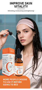 Suero Iluminador con Vitamina AHA Antiarrugas OEM, Fortalece la Barrera Cutánea, Hidrata, Ácido Hialurónico, Vitamina C Facial - Product Image 5