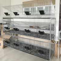 Cage pour animaux 9/12/18 cellules, cages d'élevage de lapins galvanisées commerciales au Zimbabwe et au Kenya