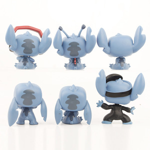 6 unids/set dibujos animados puntadas esqueleto vinilo muñeca figuras de acción juguetes colección modelo ornamento - Product Image 6