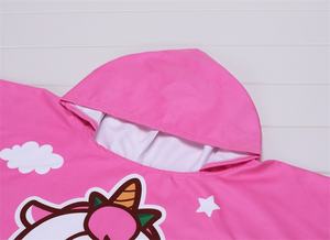 Poncho de toalla con estampado personalizado para niños, toalla sin arena con capucha, Poncho de <span class=keywords><strong>playa</strong></span> de microfibra para Surf - Product Image 4