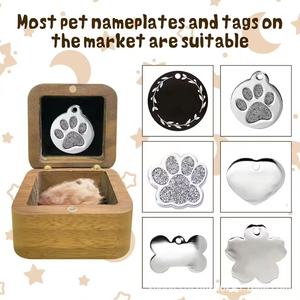 Wooden cat and dog fur and baby hair keepsake <b>box</b>, <b>photo</b> engraving, nail and tooth preservation <b>storage</b> <b>box</b> - Product Image 4