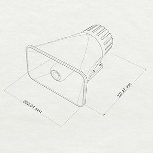 مكبر صوت إنذار ضد التسلل بهيكل ABS، 30 واط، 12 فولت تيار مستمر، أبيض، 120 ديسيبل، مقاوم للماء IP65، للاستخدام الخارجي، صفارة إنذار إلكترونية ثنائية النغمة - Product Image 6
