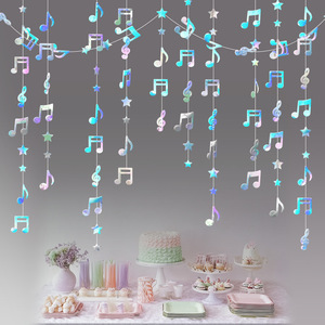 DAMAI Guirnaldas Decorativas con Notas Musicales Multicolores, para Fiestas de Cumpleaños, Bodas y Eventos Musicales - Product Image 4