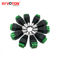Connecteur femelle DC 2,5 mm x 5,5 mm à bas prix d'usine, prise d'alimentation, adaptateur, connecteur de fil pour CCTV, Rohs en stock
