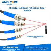 Capteur photoélectrique micro-laser diffuse Jingjia Technology M3M4M5M6 à lumière visible concentrée, électro-œil stable
