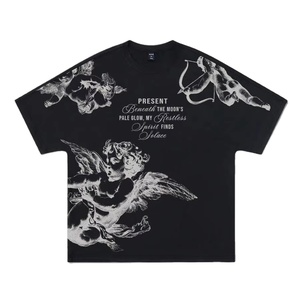 T-shirt imprimé à manches courtes pour homme, à manches chauve-souris, idéal pour un usage quotidien en été. Directement de l'usine, personnalisable.F10 - Product Image 1