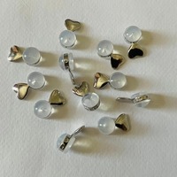 Vente en gros Offre Spéciale transparent en forme de coeur boucle d'oreille en silicone Lifter caoutchouc dos de boucle d'oreille oreilles tombantes boucles d'oreilles lourdes et goujons