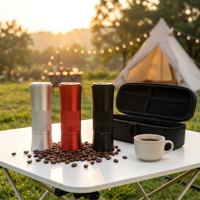 Moulin à café miniature BOSCO rechargeable en acier inoxydable moderne, capacité 35g, batterie 1500mAh, portable, usage domestique, personnalisé 38mm