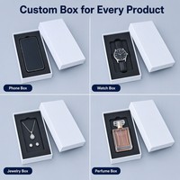 Boîtes d'emballage pour téléphones portables et étuis de protection – Boîte blanche avec couvercle et base pour téléphones mobiles