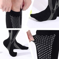 Chaussettes de compression athlétiques de haute qualité pour hommes et femmes, sur mesure, hauteur genou, 20-30 mmHg, vente en gros