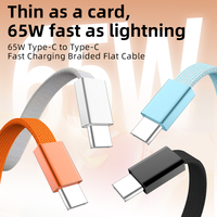 Cable de Carga Tipo C Trenzado de Alta Calidad de 65W, 1m, Cable USB C de Carga Rápida PD para iPhone 16/17, Transferencia de Datos de Alta Velocidad