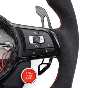 Volant personnalisé adapté à Volkswagen <span class=keywords><strong>GOLF</strong></span> 7 <span class=keywords><strong>GOLF</strong></span> GTI GTD GTE POLO TRoc Arteon Passat Tiguan Volant en fibre de carbone LED - Product Image 2
