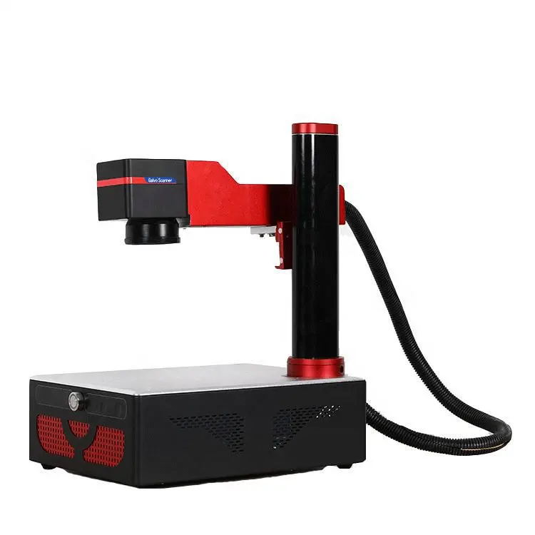 Low Price 20W 30W 50W 100W Small Mini Portable Desktop Mopa Color Fiber Laser Marking Machine for Stainless Steel Engraving