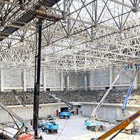 Estructura de acero ligera prefabricada para gimnasio de gran envergadura