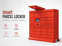 Casier de stockage intelligent pour colis, extérieur, haute qualité, 24h/24, multi-styles, personnalisable, pour la récupération