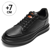Vente en gros usine Baskets décontractées pour hommes à talon rehaussant de 7 cm, pour usage quotidien, avec logo personnalisable