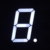Layar LED 7 Segmen 1 Inci 1 Digit Cahaya Putih Kecerahan Tinggi Besar untuk Modul Indikator Panel Kontrol Industri