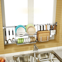 Prix usine étagère de rangement de cuisine 2 niveaux assiette bol organisateur en acier inoxydable séchage égouttoir support de bol en métal