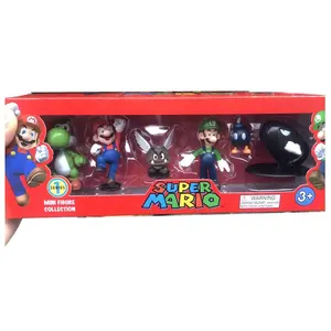 DL5799 가장 인기있는 판매 8cm 슈퍼 마리오 장난감 마리오 브라더스 시리즈 슈퍼 마리오 Pvc 아이들을위한 장난감 그림 선물