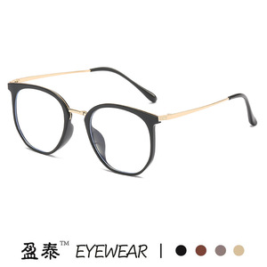 Tr90กรอบสี่เหลี่ยมแว่นตากันแสงสีฟ้าเลนส์เรซินขนาดกลางสำหรับทุกเพศสำหรับใบหน้าใหญ่พร้อมเลนส์ที่กำหนดเอง83076 - Product Image 5