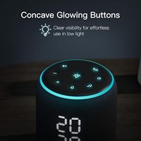 Réveil Portable Dimmable Night Lights 20 Sons Apaisants Bruit Blanc Horloge De Table De Bureau pour Enfants Chevet Chambre