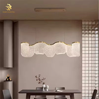 Lustre LED moderne et simple à hauteur réglable, en acrylique, pour la décoration de la maison, salon, salle à manger