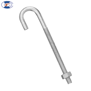 HF Acier L J Type Boulon D'<span class=keywords><strong>ancrage</strong></span> <span class=keywords><strong>Goujon</strong></span> Boulon Coffrage <span class=keywords><strong>M10</strong></span>-M24 L Type Boulon D'<span class=keywords><strong>ancrage</strong></span> Avec Écrou - Product Image 2