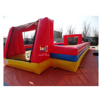 Terrain de football gonflable commercial, grand terrain de jeu gonflable pour enfants, idéal pour la location lors de fêtes