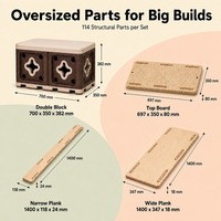Blocs de construction en mousse EPP 700 mm surdimensionnés pour tout-petits, 210 pièces, équipement de jeu intérieur souple à faible hauteur pour l'escalade