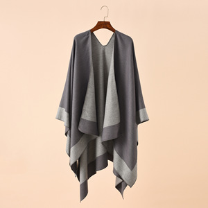 Nouveau design de châles <span class=keywords><strong>d</strong></span>'hiver en Chine pour femmes, poncho rouge pashmina, capes pour femme, vente en gros - Product Image 6