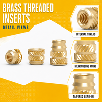 High Strength Brass Plastic Fastener Insert for Home Appliance Factory OEM Buyer