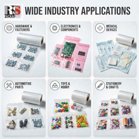 Sacs en plastique LDPE pré-ouverts thermoscellables recyclables sur rouleau pour machines d'emballage automatiques Autobag Sharp avec logo personnalisé