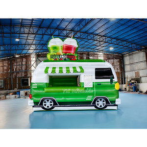 Camión de comida inflable al aire libre para niños, casa de rebote, barra de batidos, parrilla de barbacoa y tema de globos para alquiler de fiestas de cumpleaños - Product Image 2