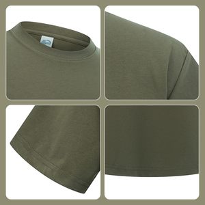 T-shirt décontracté pour homme à manches courtes, 100 % coton, coupe classique, respirant, col rond, t-shirt basique - Product Image 5