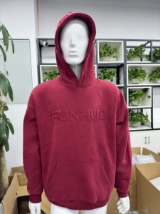 เสื้อฮู้ดดี้โอเวอร์ไซส์ ผ้าฝ้ายเฟรนช์เทอร์รี่ 100% พิมพ์ลาย 3 มิติ สไตล์สตรีทแวร์ ยูนิเซ็กส์ หนานุ่ม ทรงพูลโอเวอร์ ลายนูน - Product Image 2