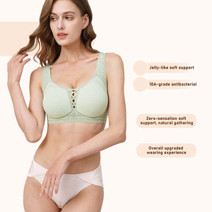 Reggiseni da donna a copertura completa in un pezzo senza cuciture per dormire senza fili con Bralette solide senza fili per reggiseno modellante taglie forti - Product Image 4