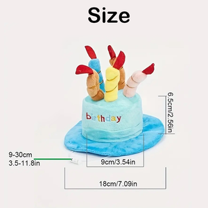 Dropshipping productos 2025 perro pastel de cumpleaños sombrero mascota gorra sombrero con velas diseño fiesta accesorio personalizado - Product Image 3