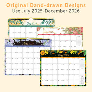 2025 nuevo calendario de pared de oficina transfronterizo para <span class=keywords><strong>Amazon</strong></span> montado en la pared A3 impreso PP 18 meses encuadernado en espiral - Product Image 6