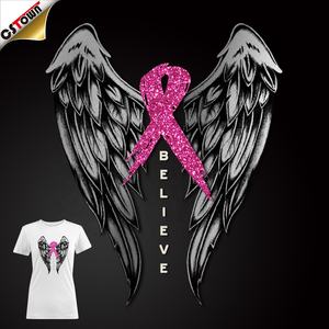 Пользовательский тепловой трансфер Believer Рак молочной железы Блестящий тепловой трансфер - Product Image 1