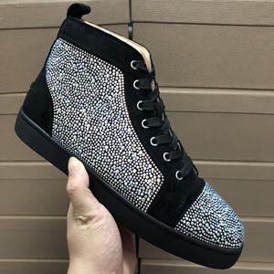 Zapatillas de Alta Calidad con Suela Roja, de Cuero Genuino, Estilo Clásico, para Hombre y Mujer, Zapatos de Suela Roja para Caminar - Product Image 4