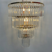 Accessoires de mariage : Lustre en cristal multicouche, pendentif en forme de glaçon, décoration suspendue en acrylique pour le plafond de la salle de mariage ou de la scène