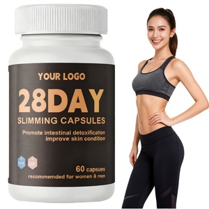 Cápsulas Adelgazantes Herbales Totalmente Naturales de 28 Días, Vitaminas para Adultos para Desintoxicar, Aplanar el Abdomen, Quemar Grasa Rápidamente y Perder Peso - Product Image 1