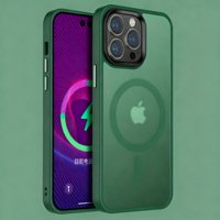 Étui de téléphone magnétique mat antichoc en TPU+PC ultra-fin, personnalisable avec logo couleur et peinture UV, pour 13/14/15 Pro Max et 14 Plus